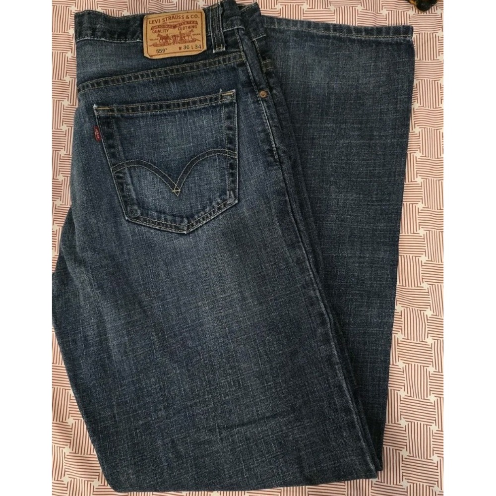 Mens Jeans Denim Levis 559 Vintage Size 36 X 34 Ralaxed Stright Made In USA 🇺🇸